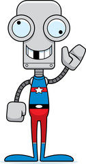 Sticker - Cartoon Silly Superhero Robot