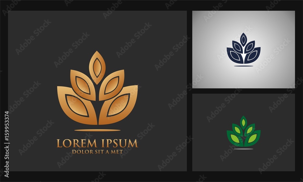 green leaf health care logo Stock Vector | Adobe Stock
