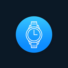 Wall Mural - watch icon, linear style