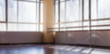 An empty hall for dance classes to blur