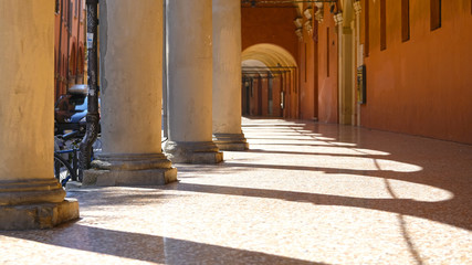 Sticker - colonnade in a center of Bologna