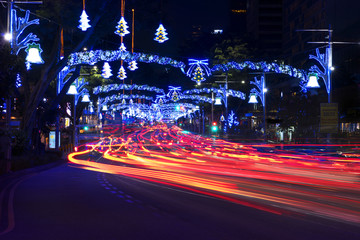 Singapore Orchard Road Christmas decorations street light up