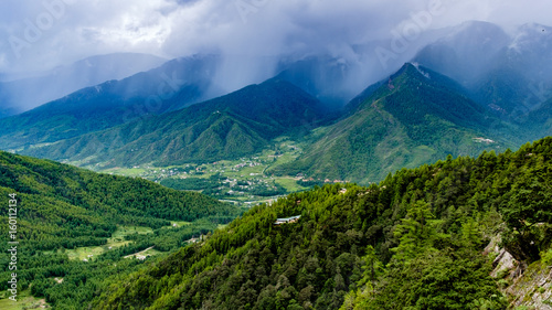 The hill and aerial view Canvas Print