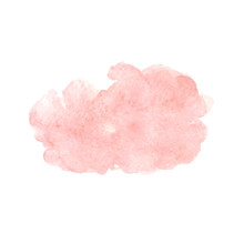 Hand Painted Watercolor Pink Texture Isolated On The White Background. Vector.