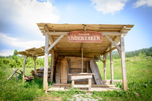 Undertaker House In Abandonet Wild West Movie Set , Fuzine , Croatia