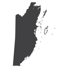 Poster - Belize map in black on a white background. Vector illustration