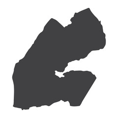 Poster - Djibouti map in black on a white background. Vector illustration