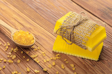 Yellow Handmade Soap And Phyto Salt