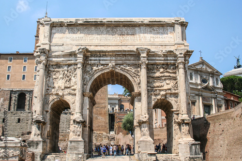 Plakat Arco de Septimio Severo, Forum Romanum, Rzym, Włochy
