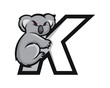 Modern Koala K Letter Alphabet Sports Logo