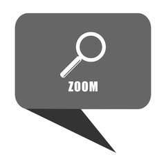 Aufkleber - Zoom flat design web bubble vector icon.