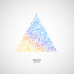 Poster - Abstract color triangle icon