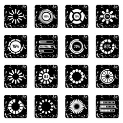 Poster - Loading bars and preloaders set icons