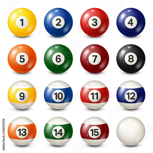 Fotografía Billiard,pool balls collection