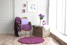 Modern Interior With Lilac Accent