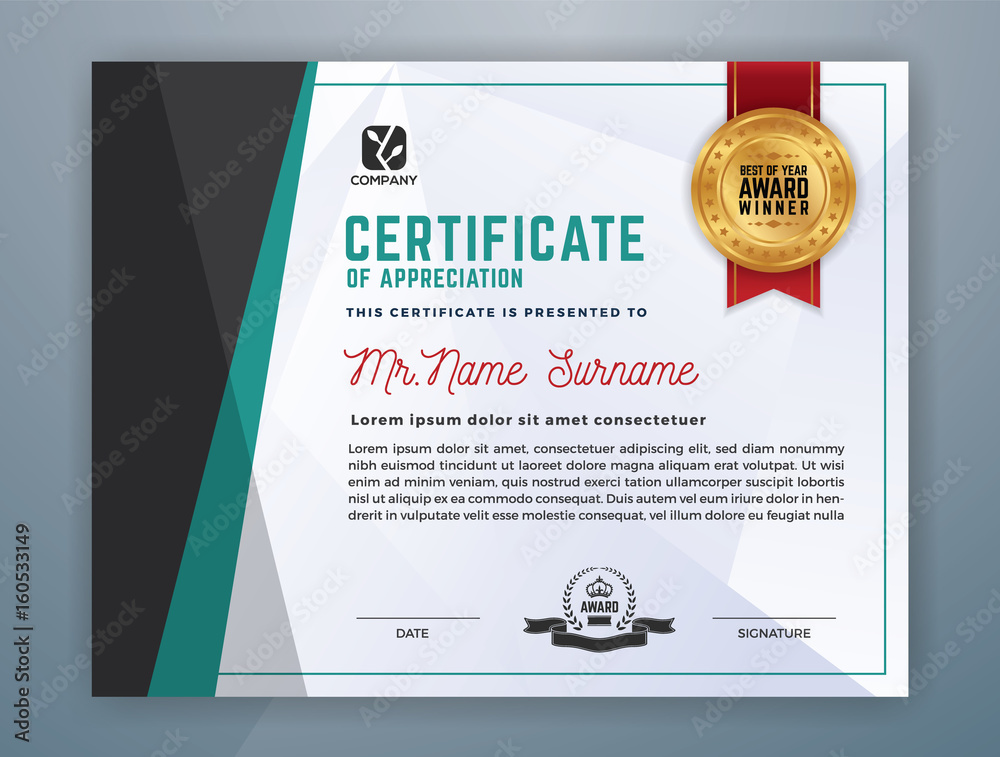 Multipurpose Modern Professional Certificate Template Design for Print ...