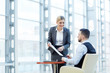 © pressmaster - Portrait of smiling young businesswoman presenting documents to client or business partner during meeting