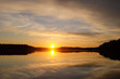 © sarijii - Midnight sun, Finland. Sunset in middle on June during midnight sun period.