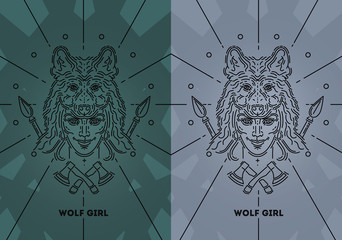 Girl with Wolf on your head