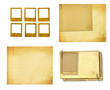 © Loraliu - Old vintage paper with grunge frames for photos