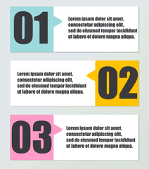 Poster - price list, hosting plans and web boxes banners design. three tariffs. interface for the site. ui ux