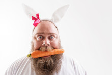 Man Eating Carrot