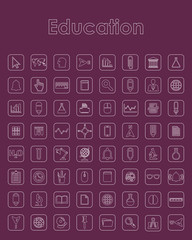 Wall Mural - Set of education simple icons