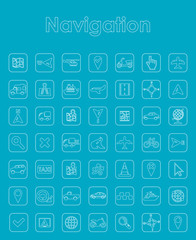Poster - Set of navigation simple icons