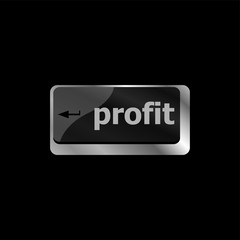 Poster - Profit key showing returns for internet businesses