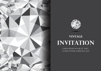 Wall Mural - diamond invitation card luxury background vector