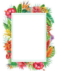 Wall Mural - Frame from tropical plants