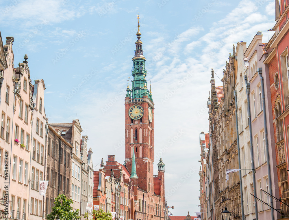 Obraz na płótnie Rechtstädtische Rathaus (Ratusz Głównego Miasta) Gdańsk (Danzig) pomorskie (Pommern) Polska (Polen) w salonie