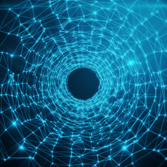 Wall Mural - abstract futuristic speed tunnel warp. abstract science fiction futuristic background. abstract spac