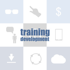 Poster - Education and learn concept: Training Development . Infographic of technology or education process
