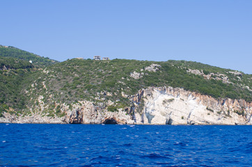 Sticker - Caves on the cliffs of Zakynthos, Greece