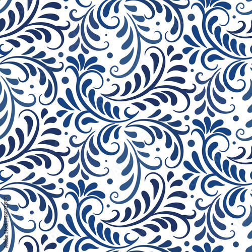 Fototapeta na wymiar Vector ornament seamless pattern. Floral ornate background