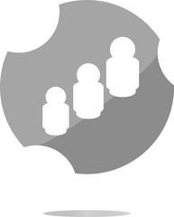 Poster - business man silhouette icon web app button