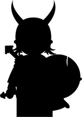 Norse Viking in Silhouette