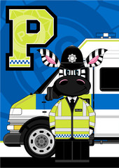 Wall Mural - P is for Police