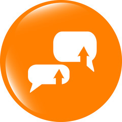 Poster - Upload from cloud icon. Upload button. Load symbol