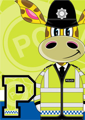 Poster - P is for Police - Giraffe