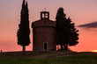 Tramonto in val d'orcia toscana