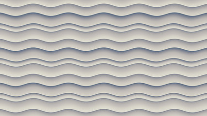 Aufkleber - White wave band abstract surface pattern. 3d rendering