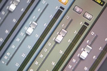 Wall Mural - Recording studio mixing desk