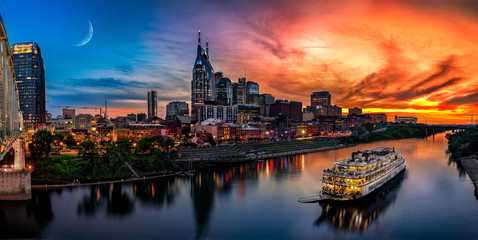 Wall Mural - nashville with boat