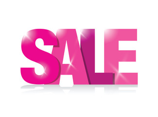 Wall Mural - pink sales sign