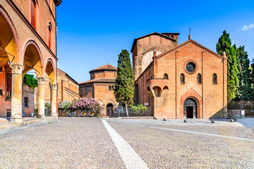 Fototapete - Bologna, Emilia-Romagna - Italy, Basilica Santo Stefano