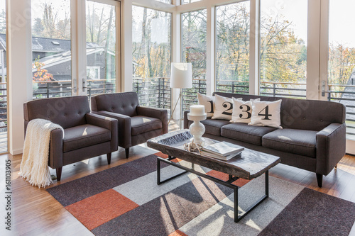 contemporary living room - buy this stock photo and explore similar