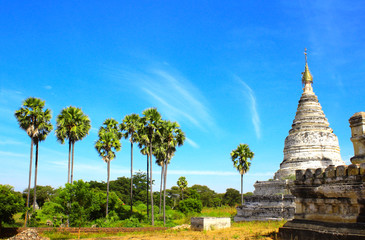 Sticker - Ancient temples in the archaeological zone, Bagan, Myanmar