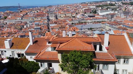 Sticker - Aerial view of Lisbon, Portugal